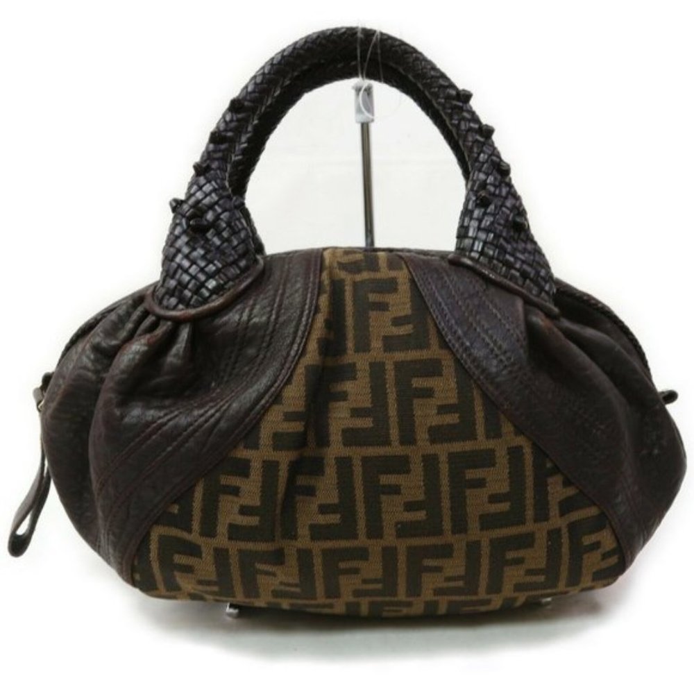 Authentic Fendi Leather Brown Hand Bag